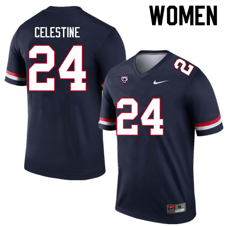 Women #24 Jai-Ayviauynn Celestine Arizona Wildcats College Football Jerseys Sale-Navy
